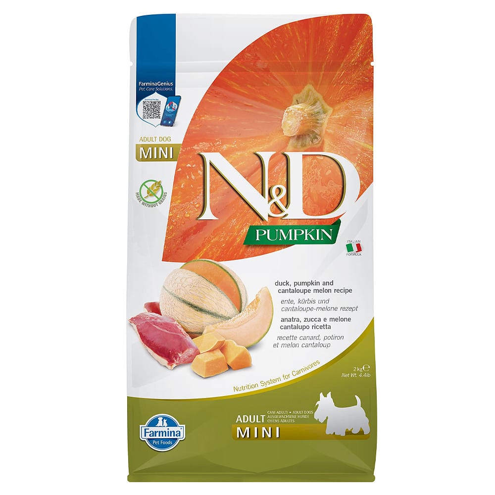 Farmina N&D Mini Adult Duck, Pumpkin & Cantaloupe sausas maistas šunims