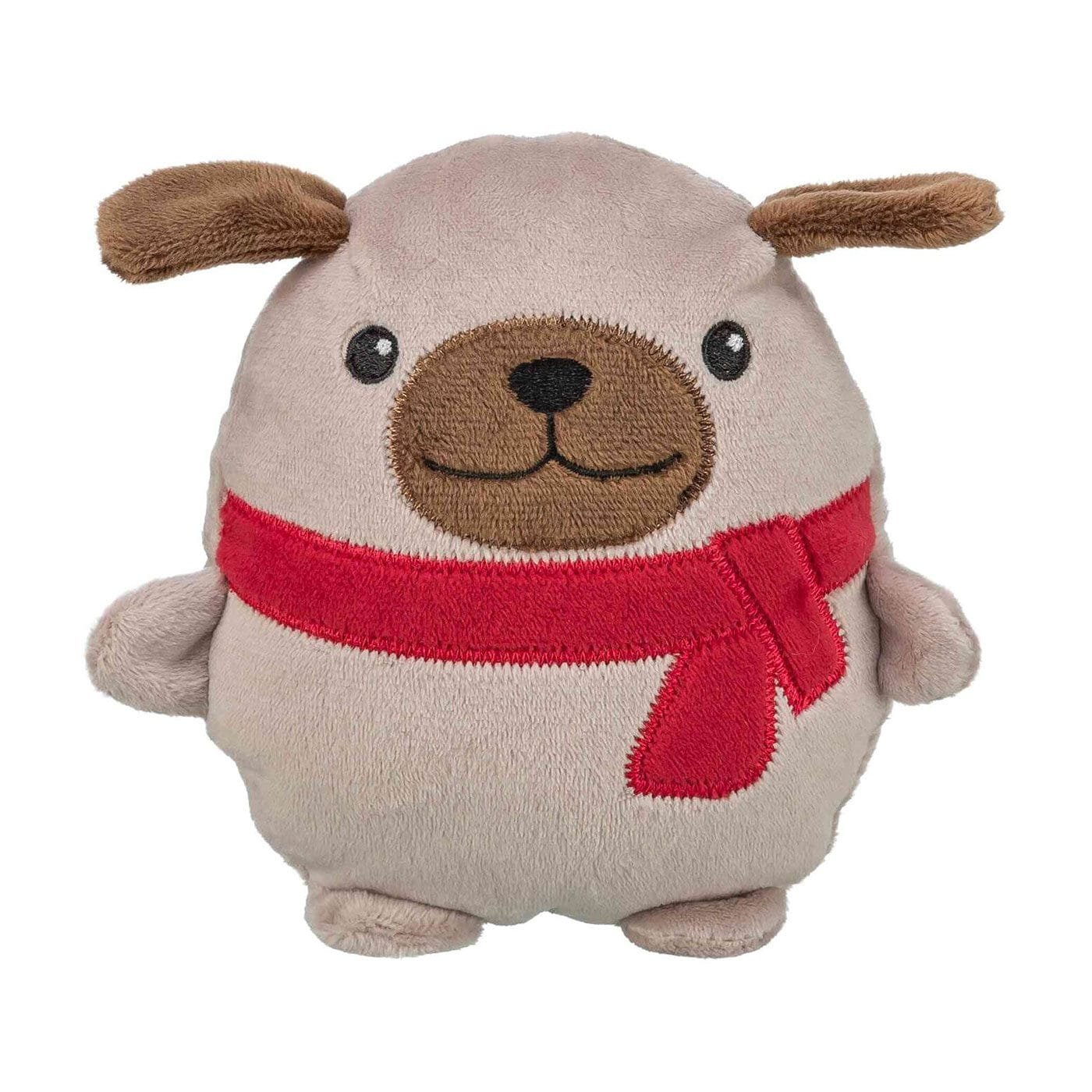 Trixie minkštas žaislas šunims kalėdinis šuniukas, cypsi, rudas