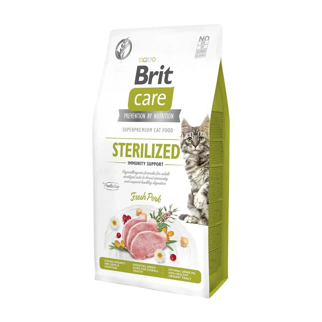 Brit Care Sterilized Immunity Support sausas maistas katėms