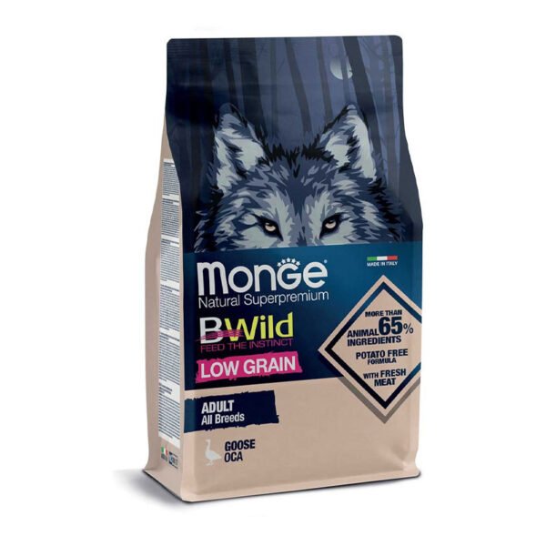 Monge BWild All Breeds Adult Goose sausas maistas šunims