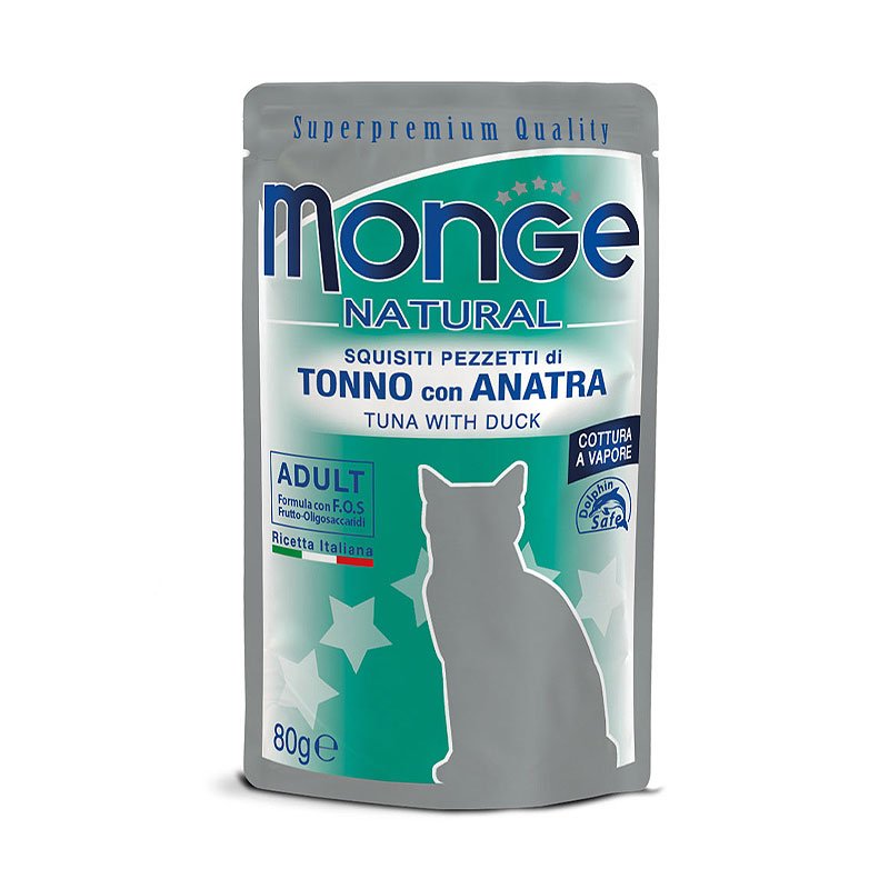 Monge Natural Adult Tuna & Duck konservi kaķiem želejā