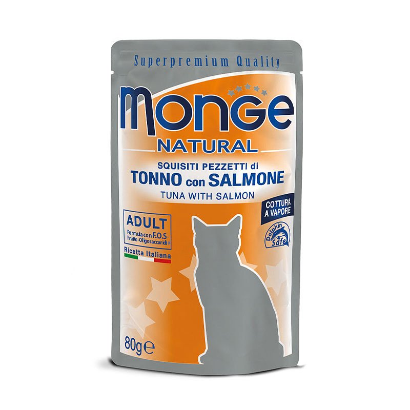 Monge Natural Adult Tuna & Samon konservid kassidele želees