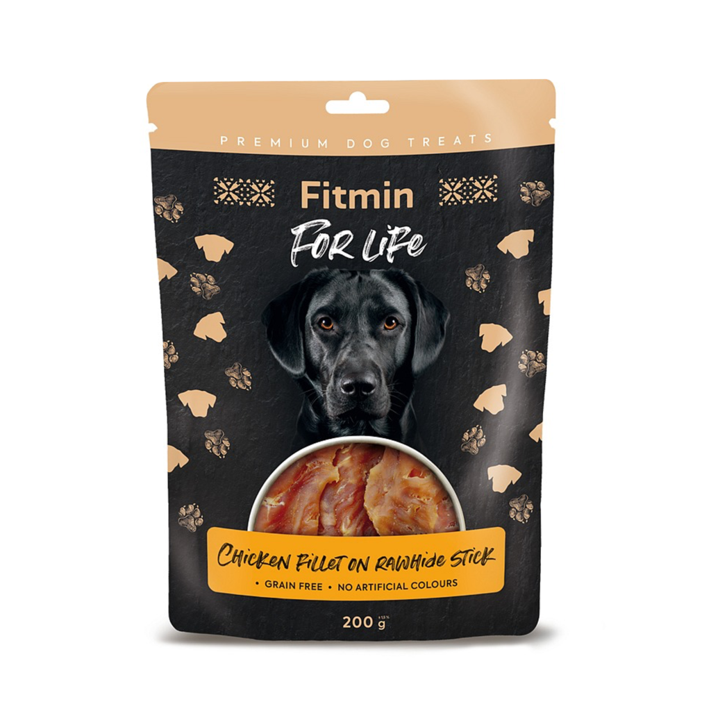 Fitmin for Life Chicken Fillet on Rawhide Stick skanėstai šunims 200 g