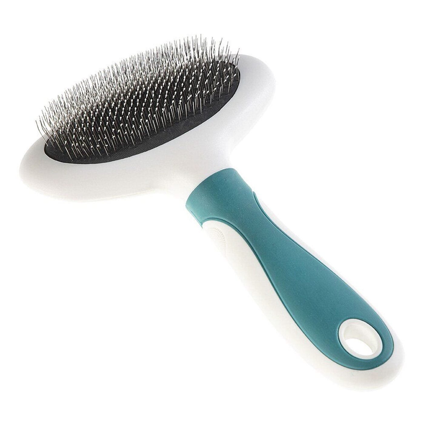 GimDog apvalus šepetys šunims viršutiniam kailio sluoksniui ir poplaukiui, su metaliniais dantukais, įv. dydžių