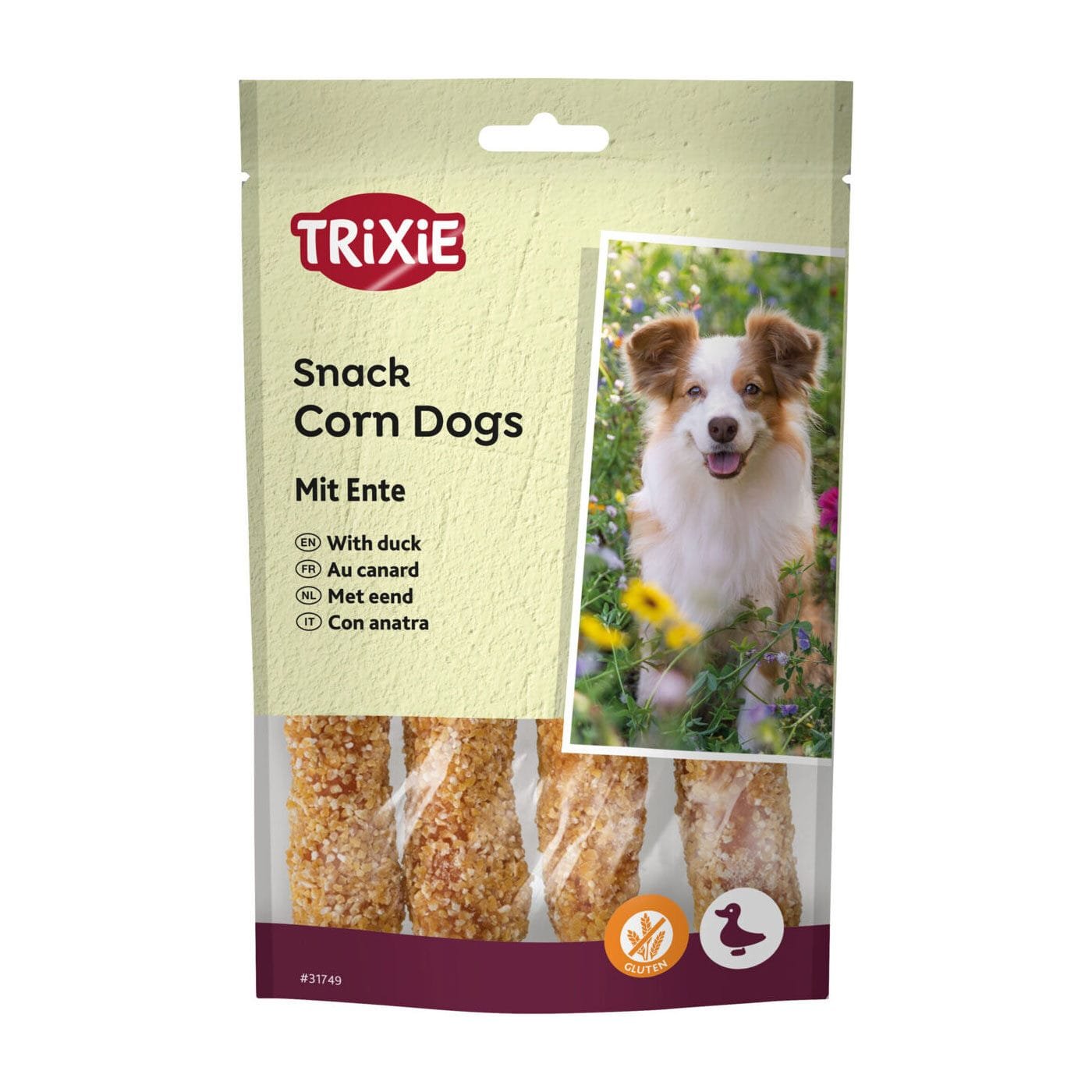 Trixie Premio Corn Dogs suktiniai su antiena, skanėstas šunims, 100 g