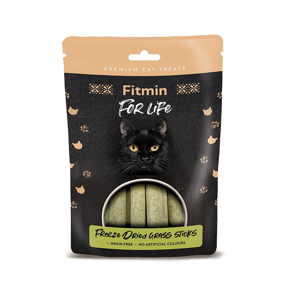 Fitmin For Life liofilizuoti skanėstai katėms, lazdelės su katžole, 30 g