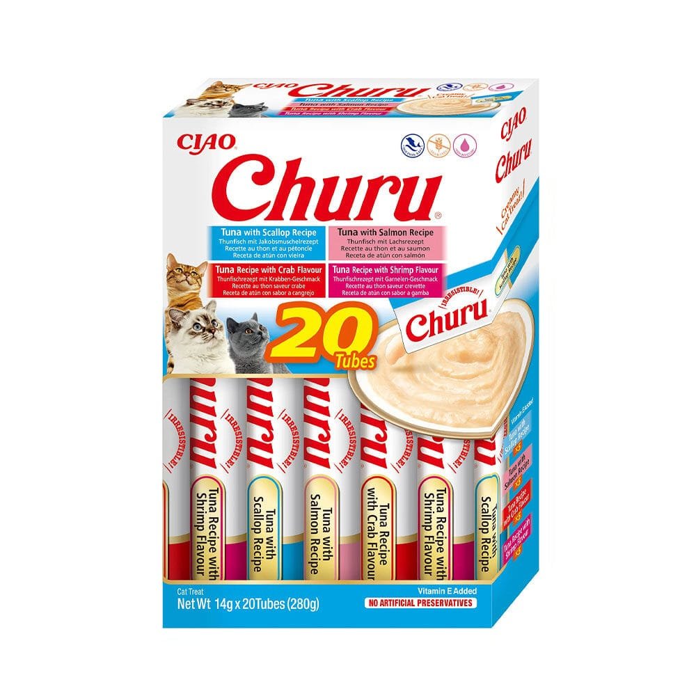 Churu Multipack skanėstų rinkinys katėms su tunu ir jūros gerybėmis