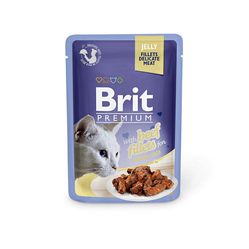 Brit Premium Delicate Beef konservai katėms drebučiuose
