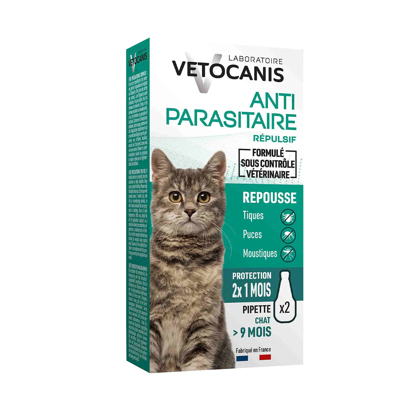 Vetocanis lašiukai nuo erkių suaugusioms katėms