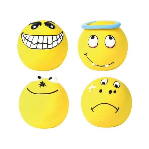 Trixie Smiley žaislas šunims kamuoliukas, cypsi, geltonas, įv. dizainų