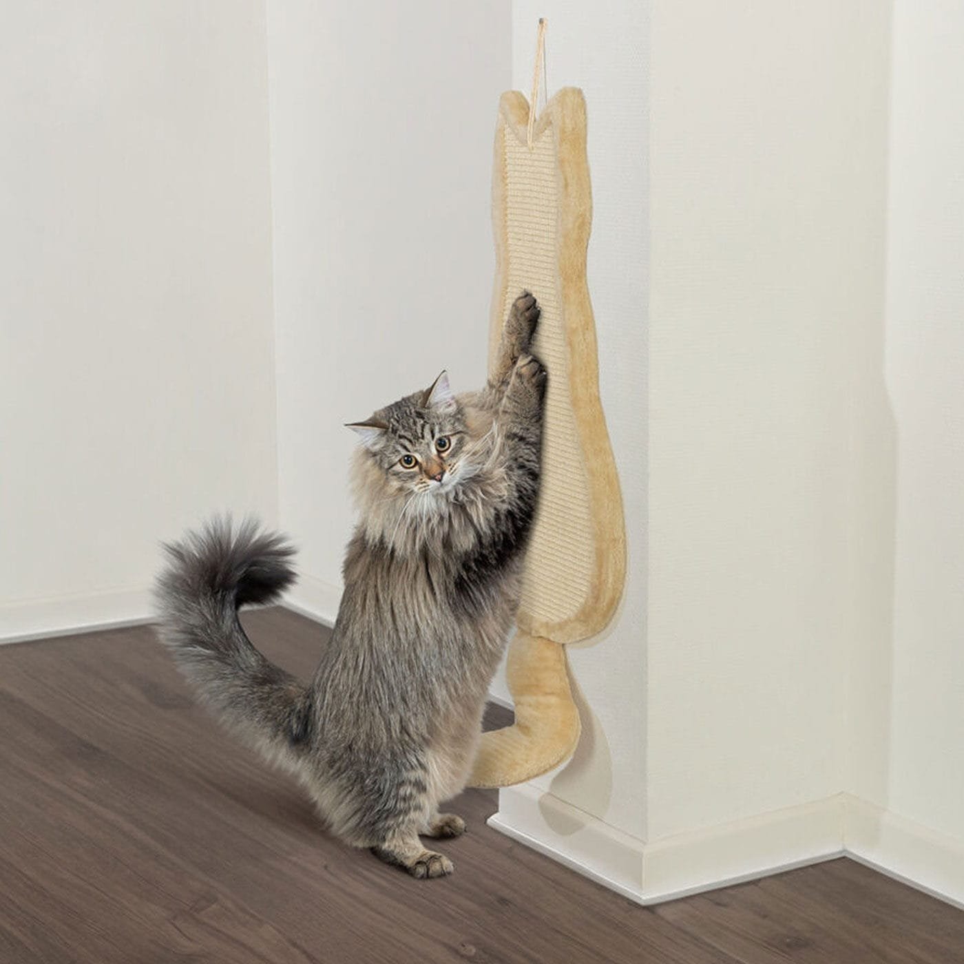 Trixie pakabinama draskyklė katėms, katinuko formos, su varpeliu ir katžole, 69 cm