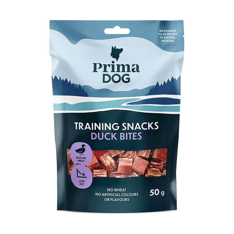 PrimaDog Training Snacks Duck Bites koerahõrgutised treeninguks 50 g