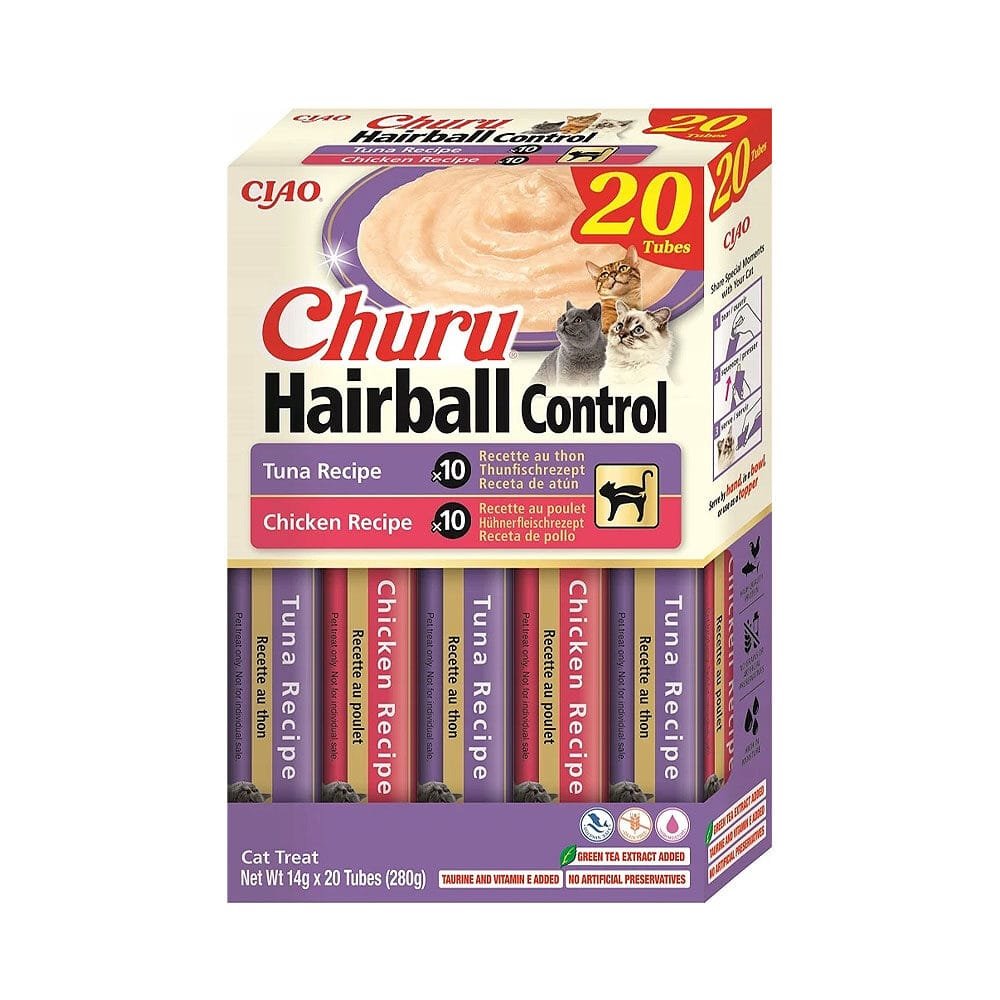 Churu Multipack Hairball Control skanėstų rinkinys katėms, 20 vnt