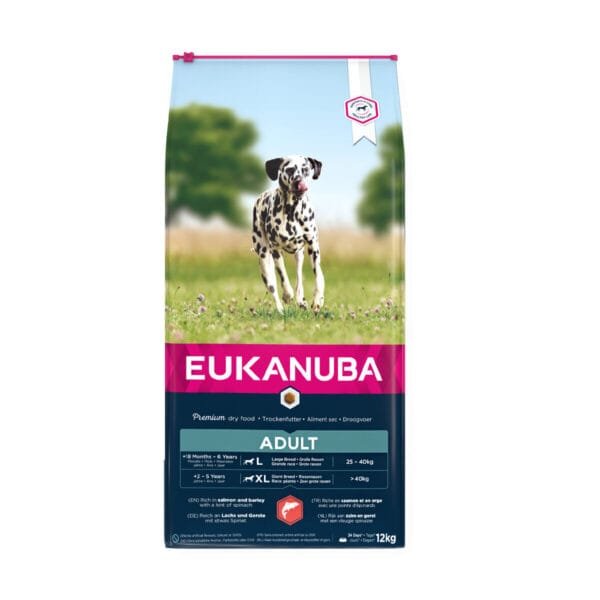 Eukanuba Adult L/XL Salmon & Barley sausas maistas šunims 12 kg