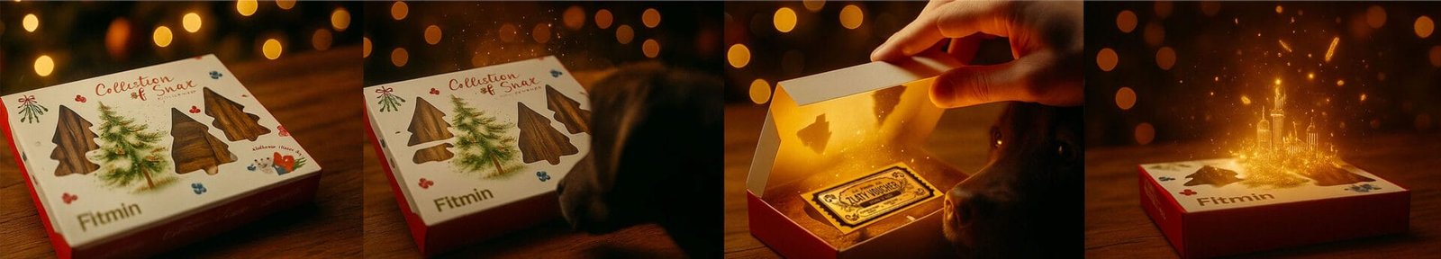 Fitmin Purity Snax Kalėdinis natūralių skanėstų rinkinys šunims, su eglutės žaisliuku, 450 g