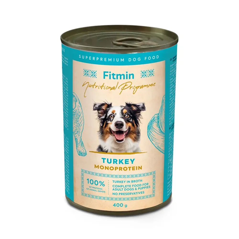 Fitmin Nutritional Programme Monoprotein Turkey paštetas šunims