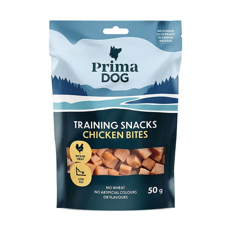 PrimaDog Training Snacks Chicken Bites suņu našķi apmācībai 50 g