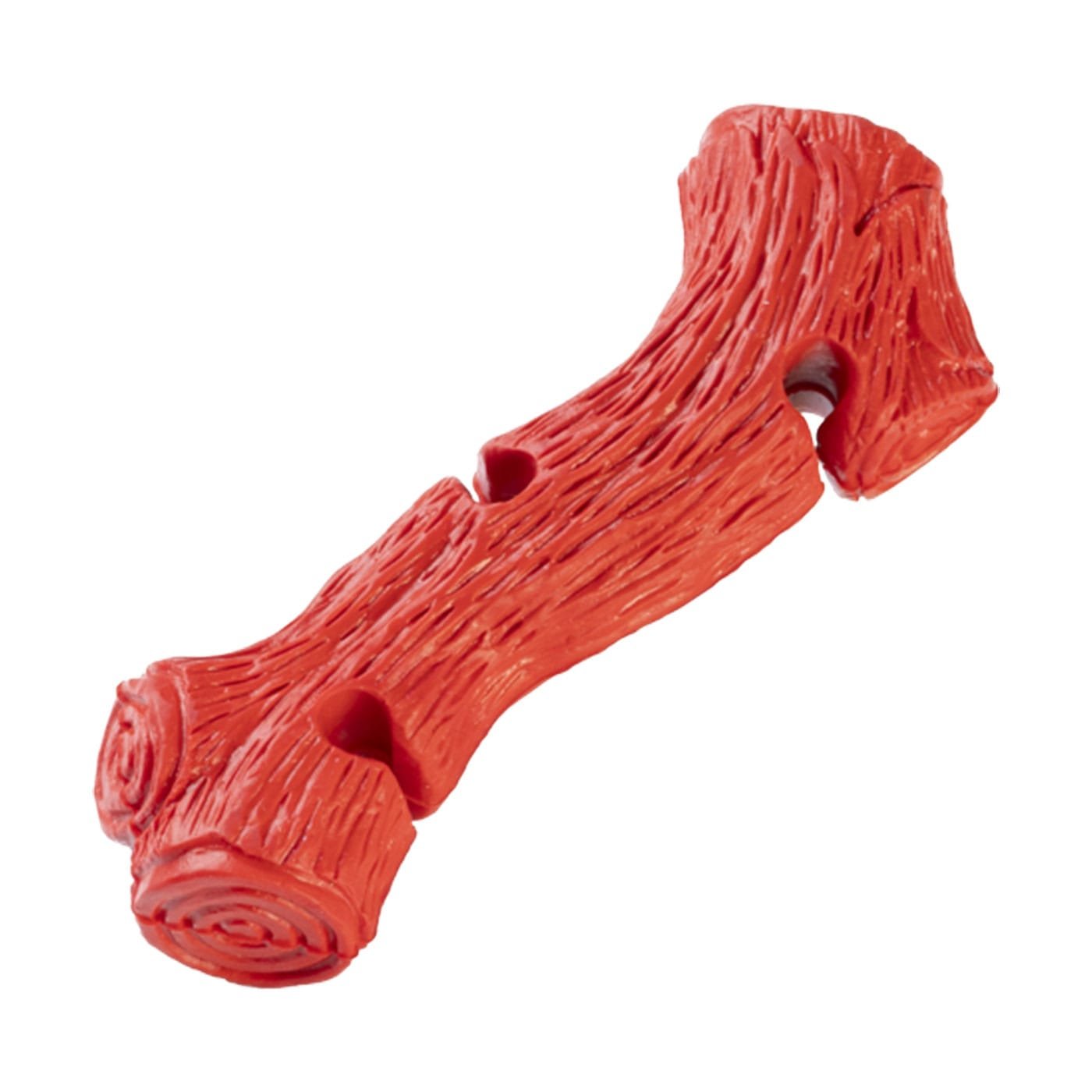 GimDog Red Titan Curvy kaulo formos žaislas šunims, masažuoja dantenas, raudonas