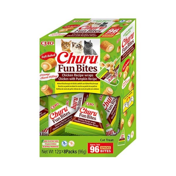 Churu Fun Bites Chicken Pumpkin skanėstai katėms 96 g
