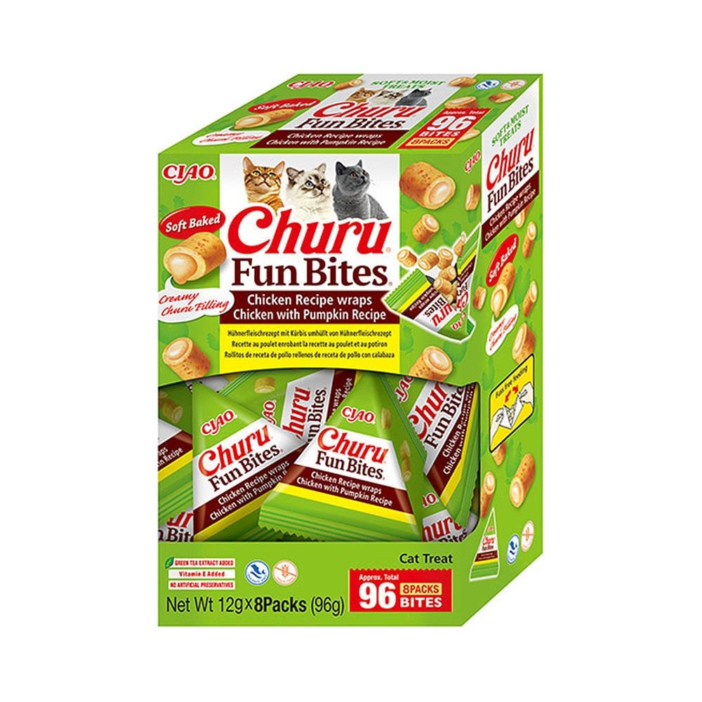 Churu Fun Bites Chicken Pumpkin skanėstai katėms 96 g