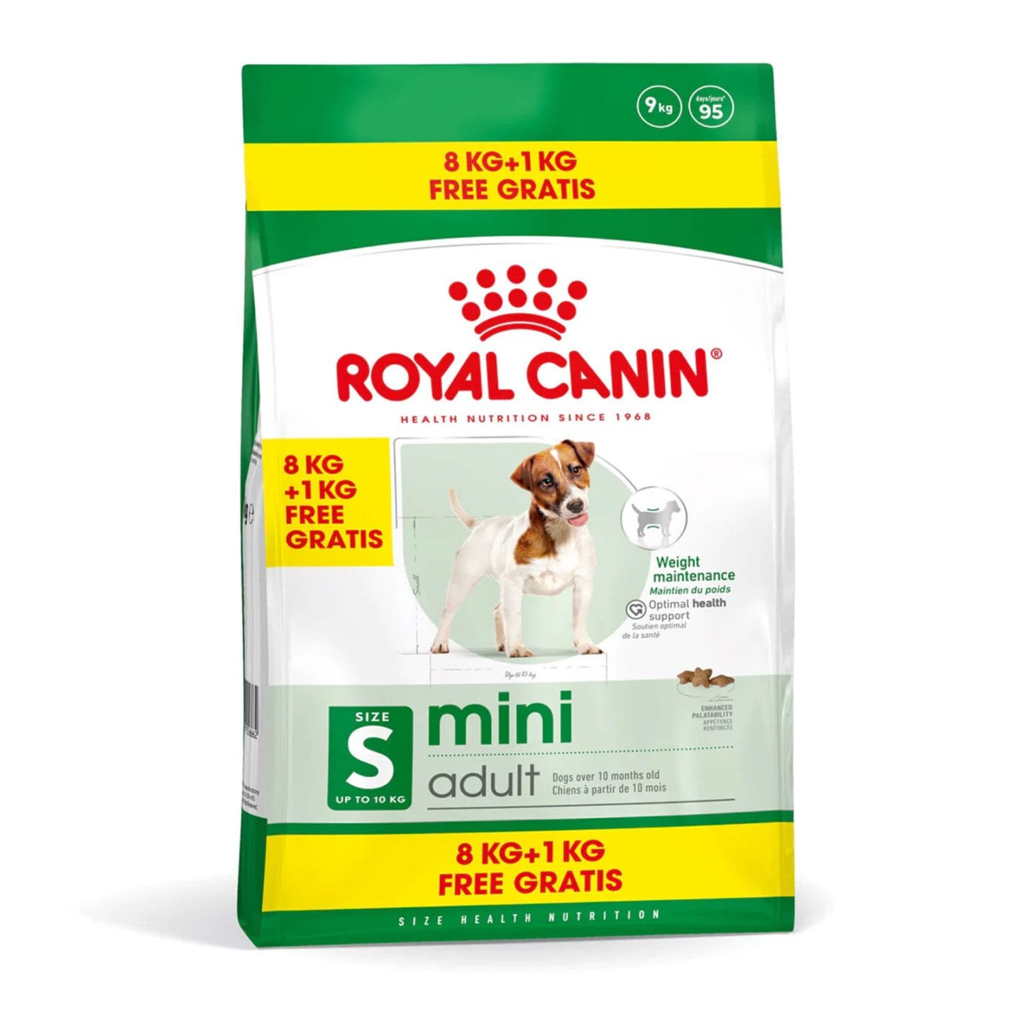Royal Canin Mini Adult sausas maistas šunims 8kg + 1kg