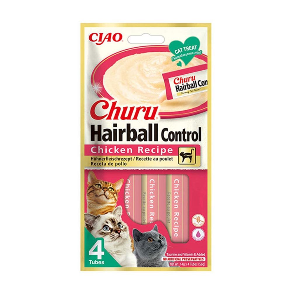 Churu Chicken Hairball Control skanėstai katėms 56 g