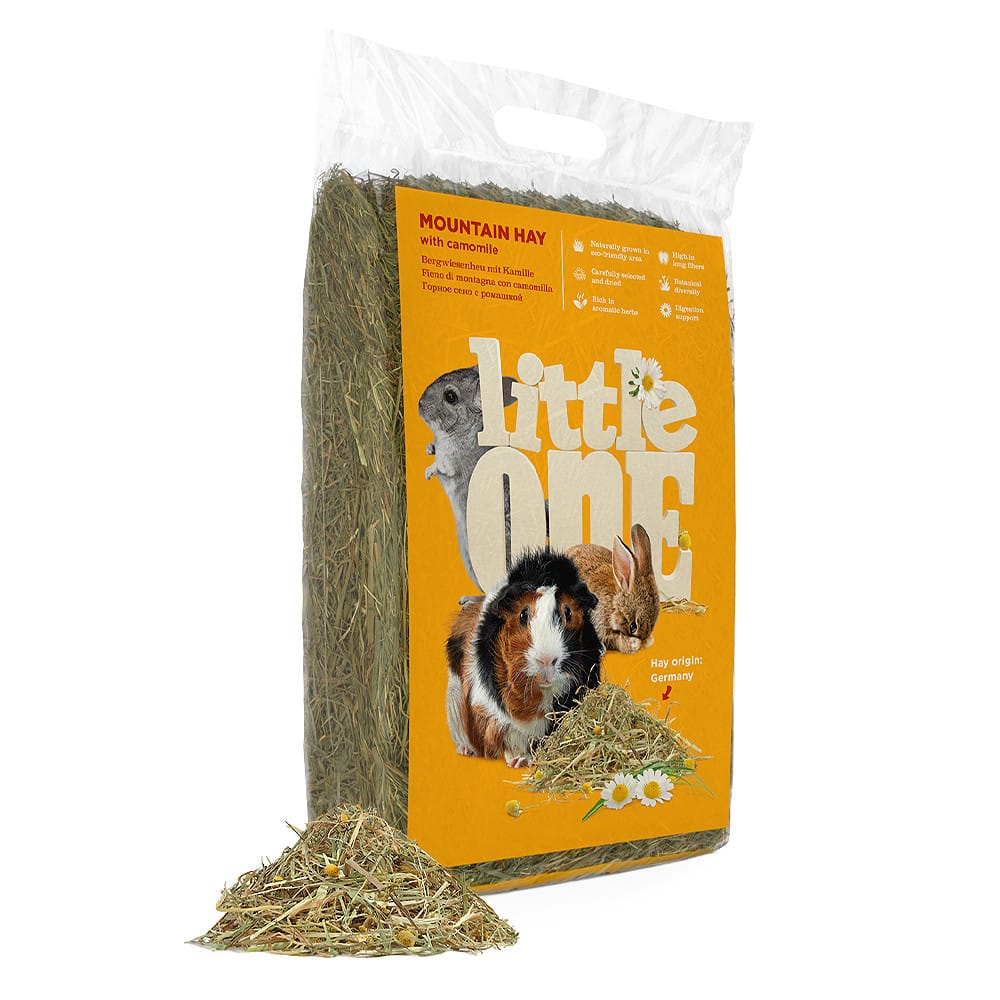 Little One kalnų šienas graužikams, su ramunėlėmis, 400 g