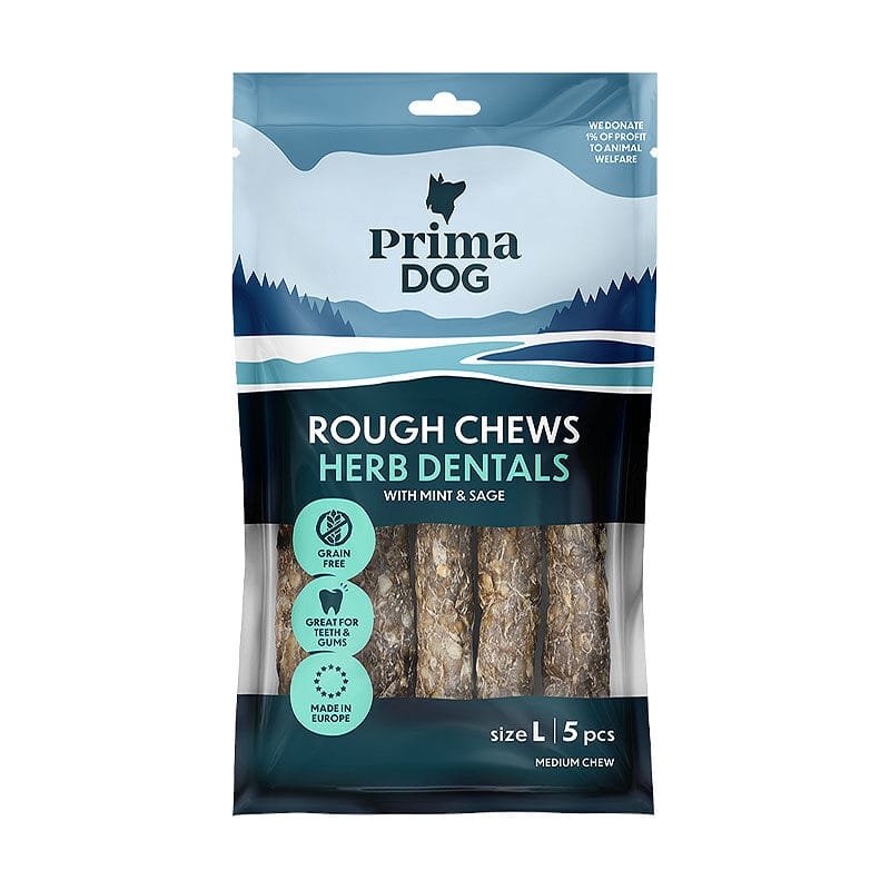 PrimaDog Rough Chews Herb Dentals našķi suņiem