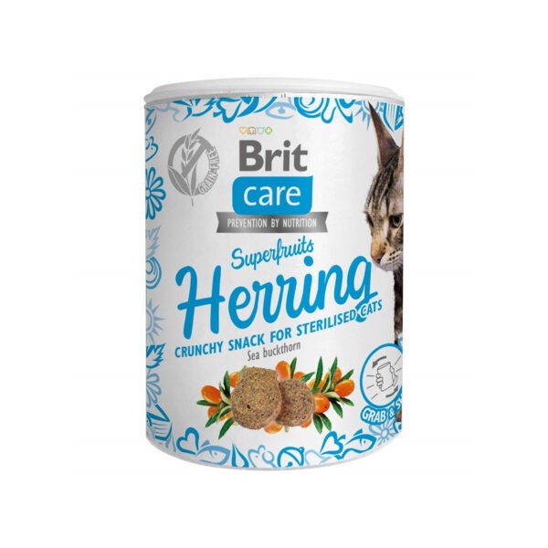 Brit Care Superfruits Herring skanėstai katėms 100 g