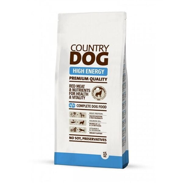 Country Dog High Energy sausas maistas šunims 15 kg