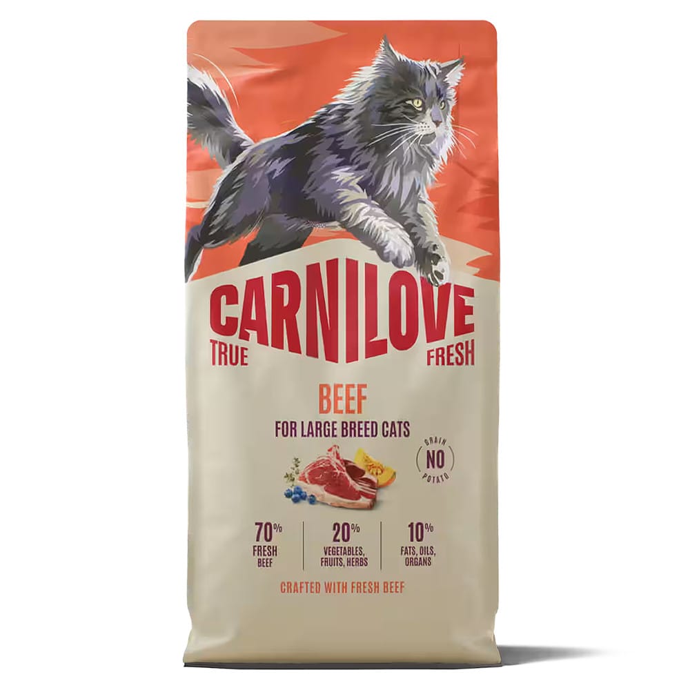 Carnilove True Fresh Adult Beef Large Breed sausas maistas katėms