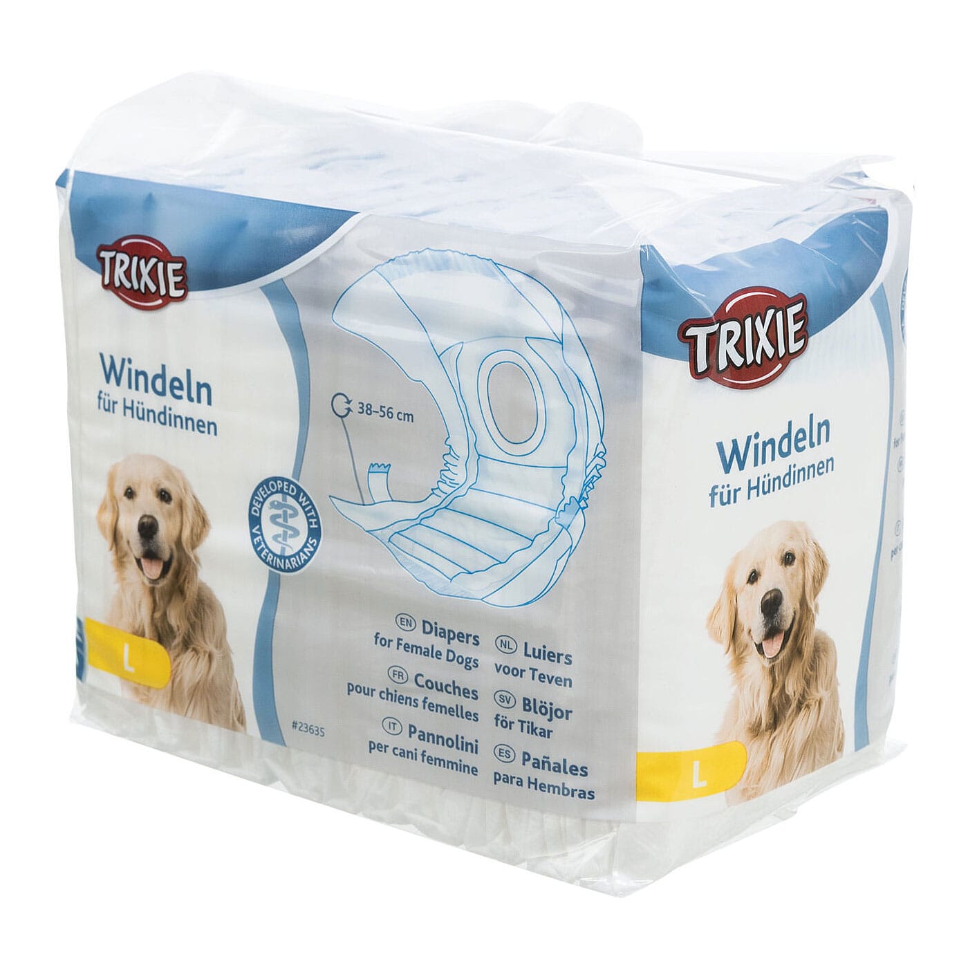 Trixie vienkartinės sauskelnės kalėms, įv. dydžių