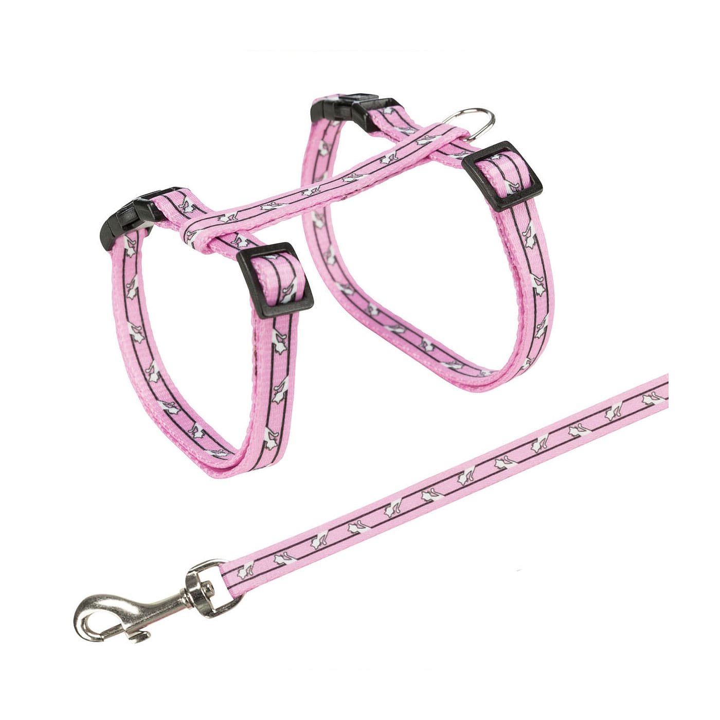 Trixie petnešos su pavadėliu katėms, su dizainu, įv. spalvų