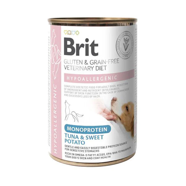 Brit Veterinary Diets Hypoallergenic Monoprotein Tuna konservi suņiem