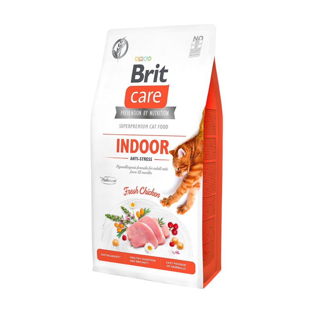 Brit Care Indoor Anti-stress sausas maistas katėms