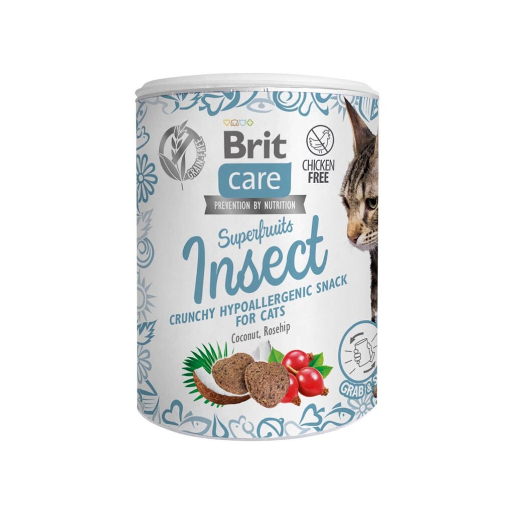 Brit Care Superfruits Insect skanėstai alergiškoms katėms 100 g