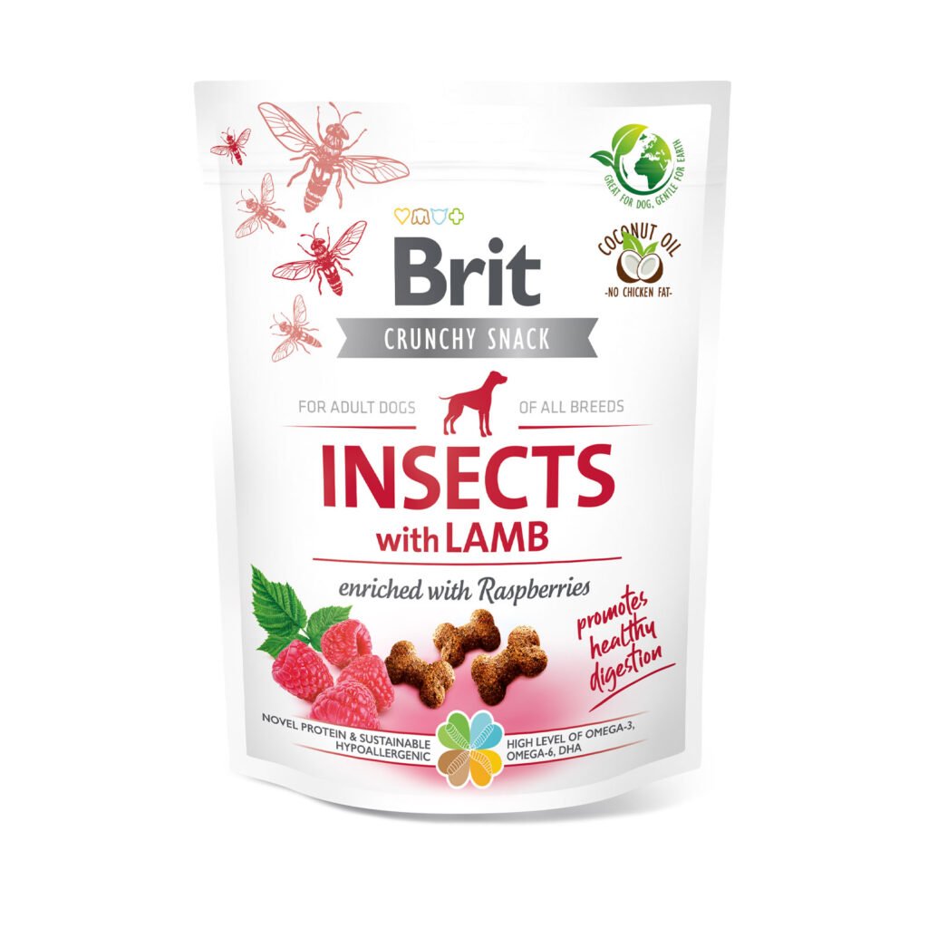 Brit Care Crunchy Snack Insects with Lamb skanėstai šunims 200 g