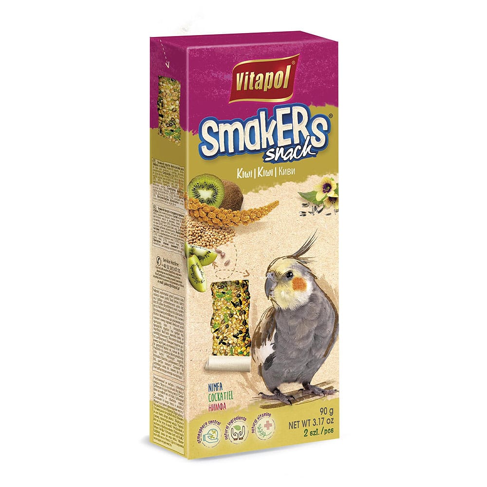 Vitapol Smakers skanėstai su kiviais paukščiams, skirti nimfinėms papūgėlėms, 90 g