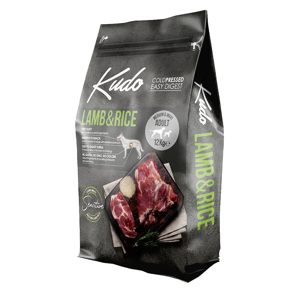 Kudo Medium Maxi Adult Lamb & Rice sausas maistas šunims
