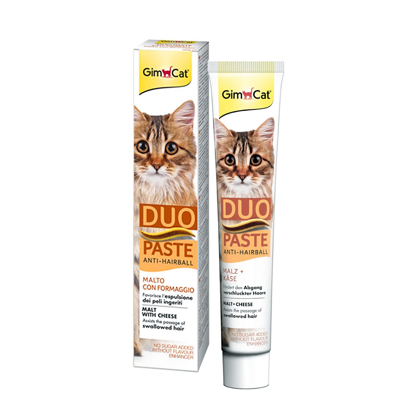 GimCat Duo Malt & Cheese pasta katėms, skatina plaukų kamuoliukų pasišalinimą, 50 g