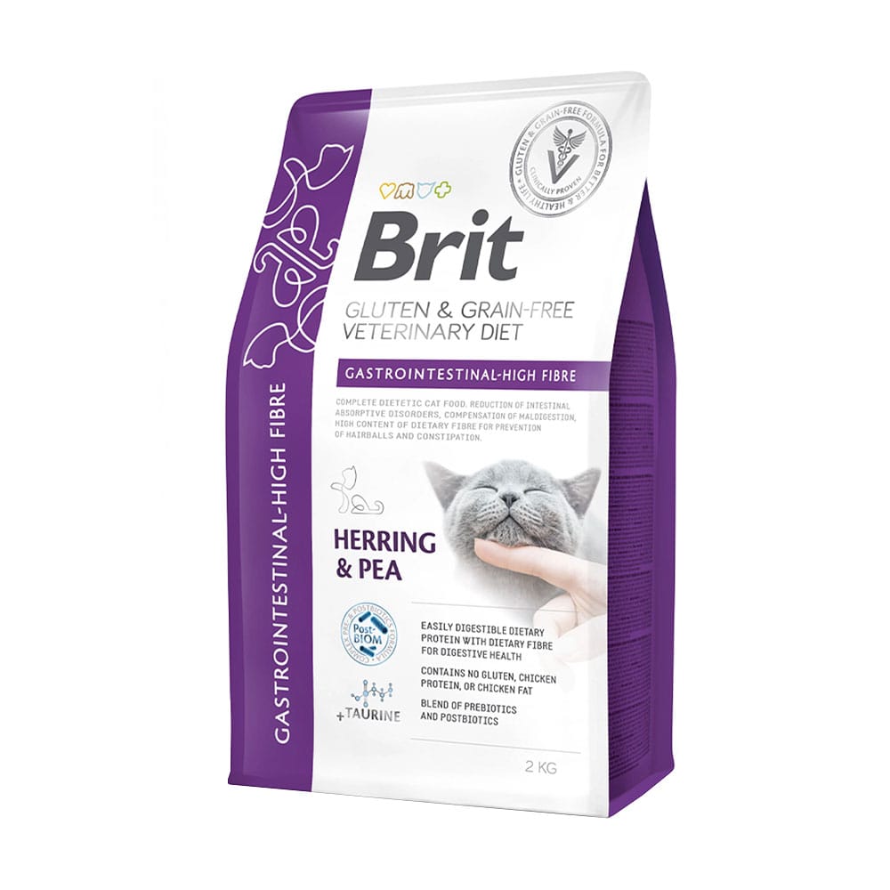 Brit Veterinary Diets Gastrointestinal High Fibre sausas maistas katėms 2 kg