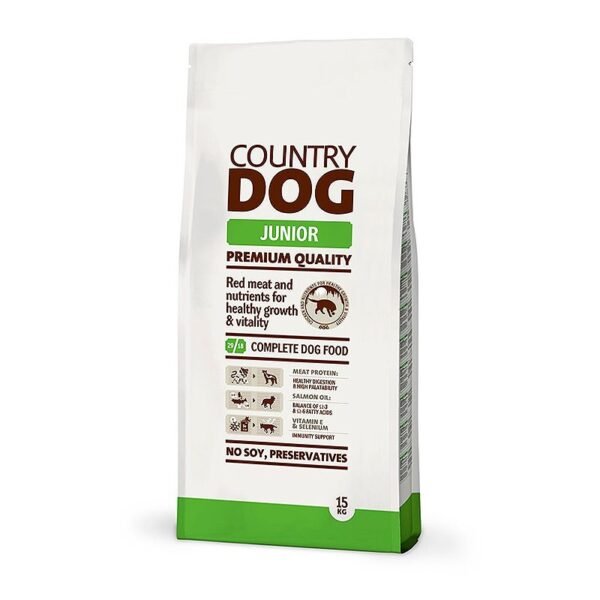 Country Dog Junior sausas maistas šunims 15 kg