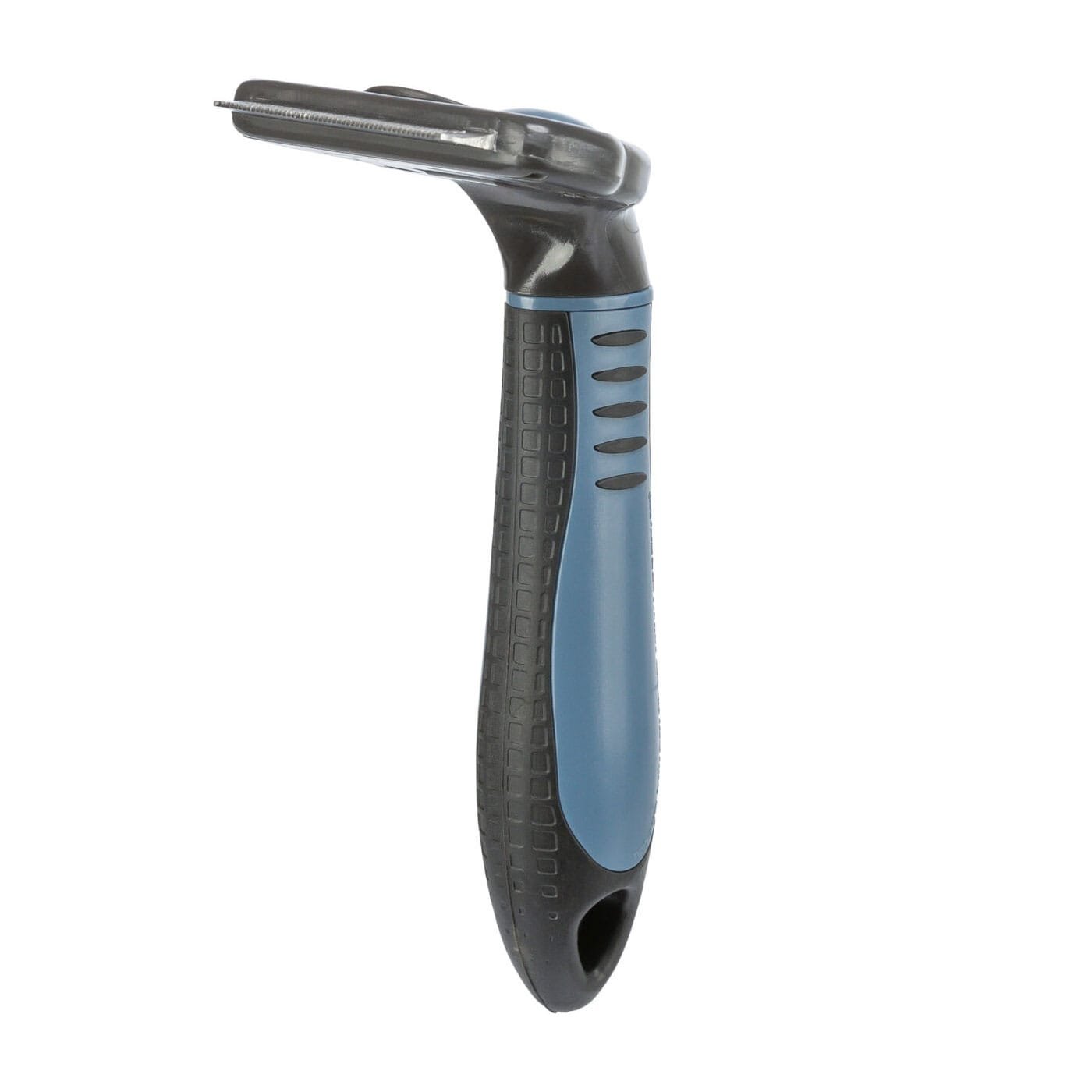 Trixie šukos poplaukiui šalinti ir kailiui retinti, su nerūdijančio plieno ašmenimis, įv. dydžių, juodos su mėlynu