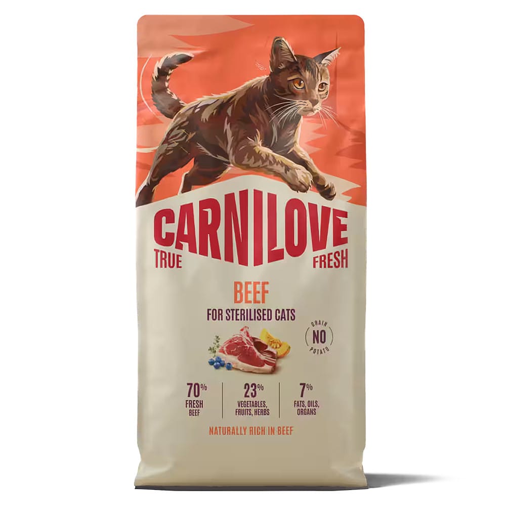 Carnilove True Fresh Adult Beef Sterilised sausas maistas katėms