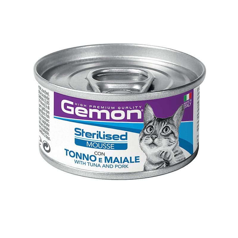 Gemon Adult Sterilized Tuna & Pork Mousse putėsiai katėms 85 g
