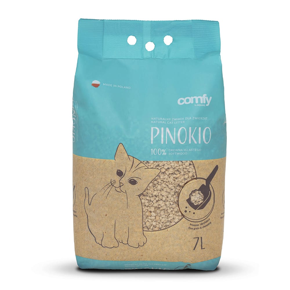 Comfy Pinokio natūralus pjuveninis kraikas kačiukams 7L