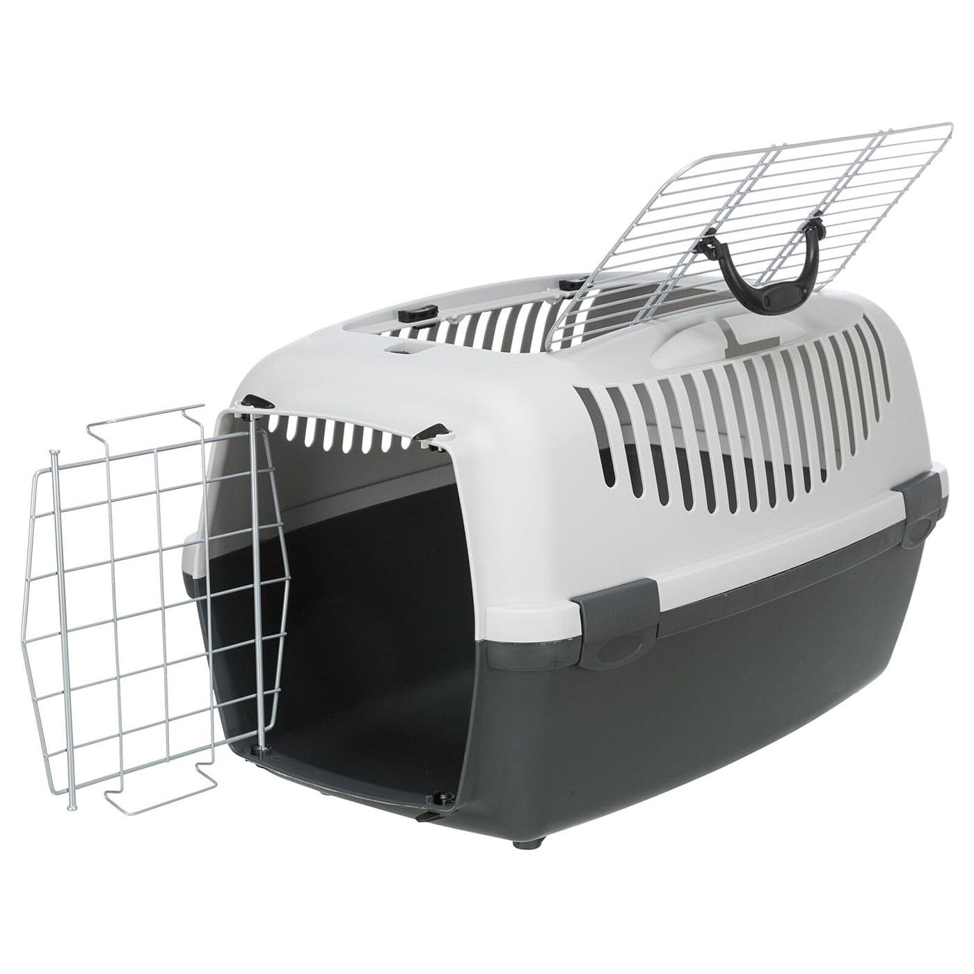 Trixie Capri transportavimo boksas-dėžė augintiniams, S dydžio, tamsiai pilkas su šviesiai pilku