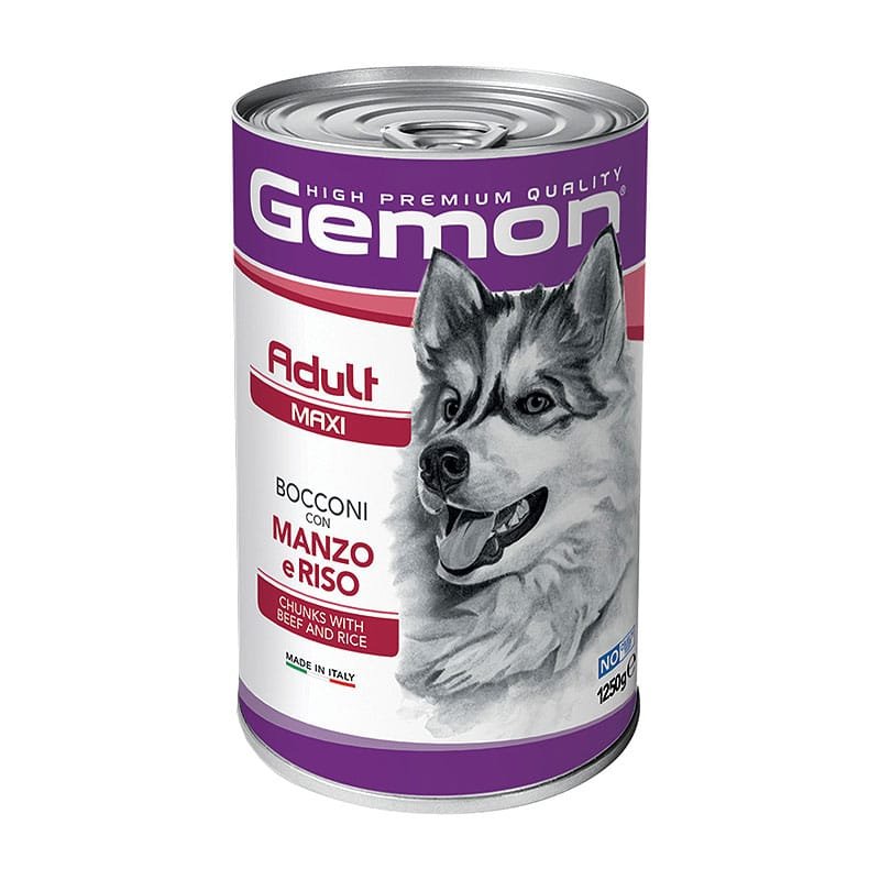 Gemon Maxi Adult Beef & Rice konservai šunims padaže 1250 g