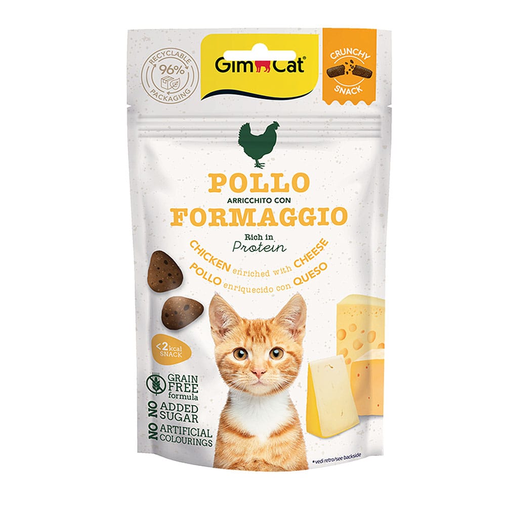 GimCat Adult Chicken & Cheese traškūs skanėstai katėms 50 g