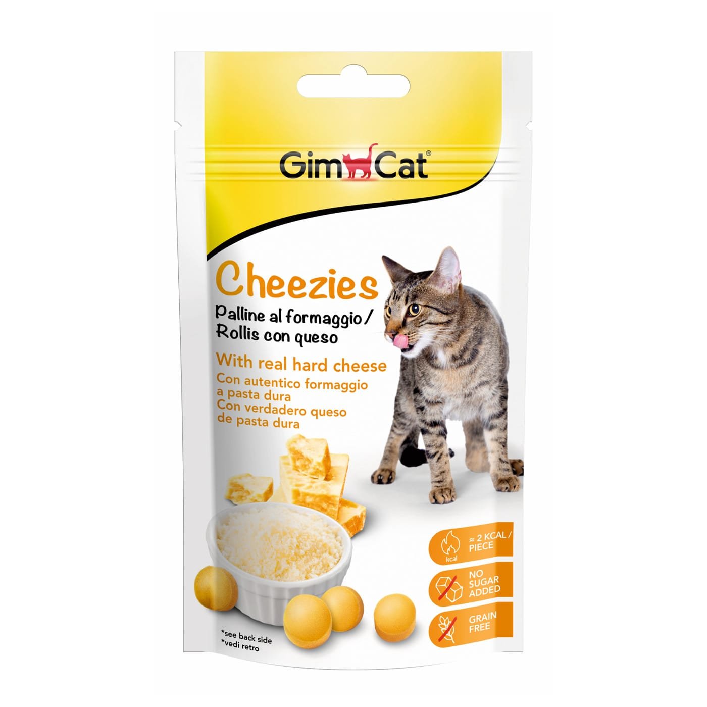 GimCat Adult Cheezies skanėstai katėms, su tikru kietuoju sūriu, 50 g